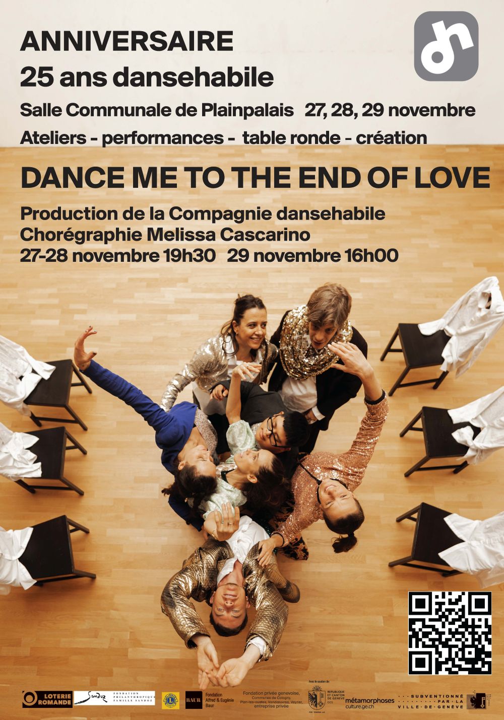 flyer dance me to the end of love 25 ans dansehabile